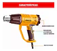 Pistola De Calor Digital Ingco 2000w 50/600 C +acc Hg2000581 - Miniatura 4