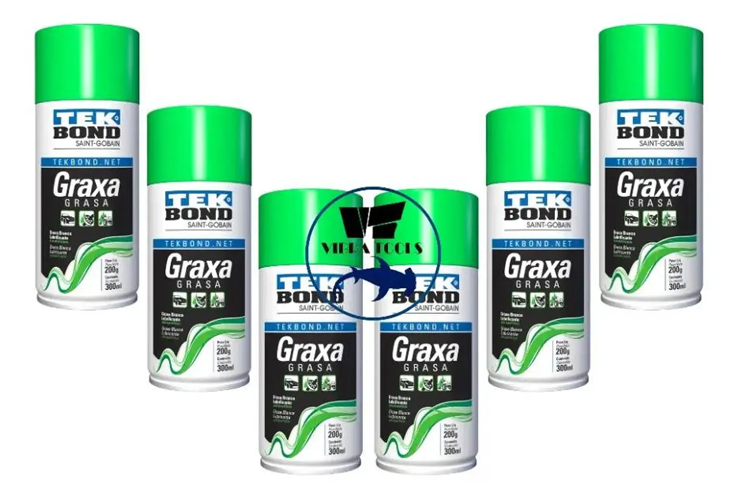 Pack 6 Grasa Líquida En Spray Multiuso Tekbond 300 Ml / 200g 1