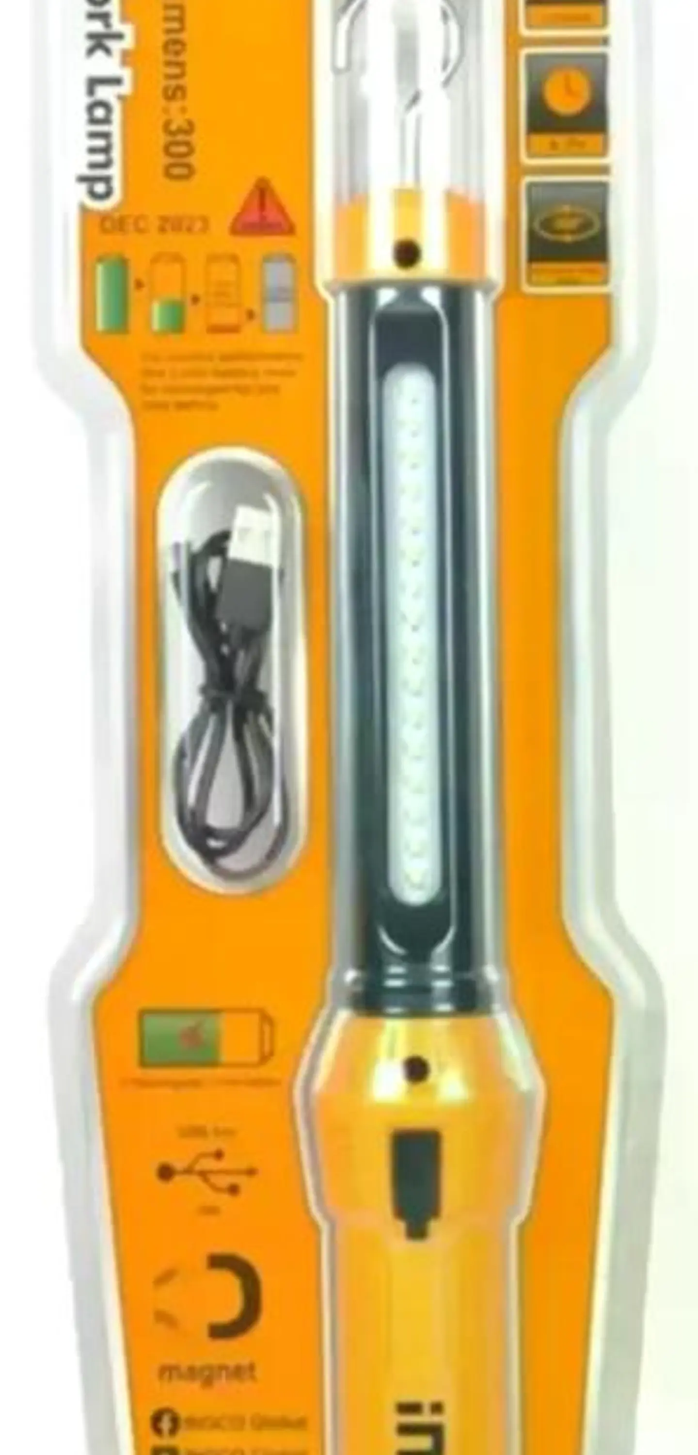 Linterna Lámpara De Trabajo Led Ingco Recargable 300 Lm Blanco 1