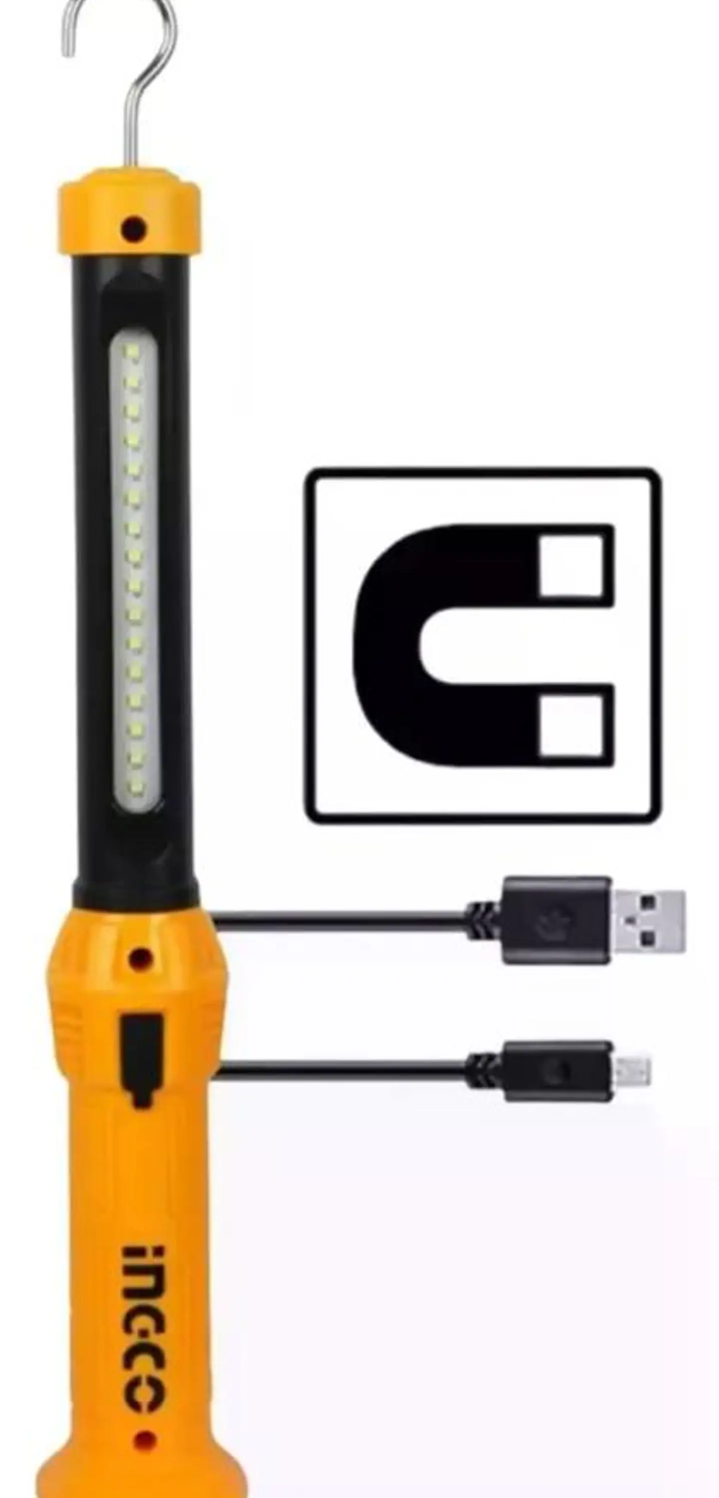Linterna Lámpara De Trabajo Led Ingco Recargable 300 Lm Blanco 2