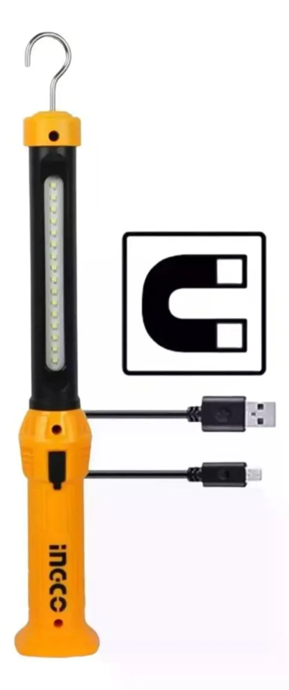 Linterna Lámpara De Trabajo Led Ingco Recargable 300 Lm Blanco 2