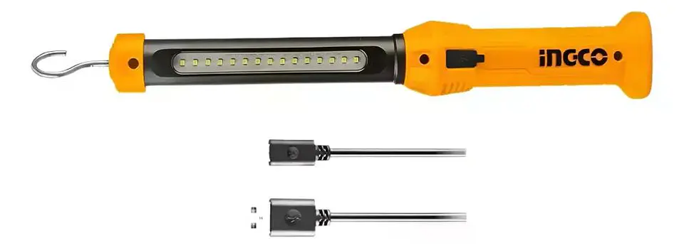 Linterna Lámpara De Trabajo Led Ingco Recargable 300 Lm Blanco 3