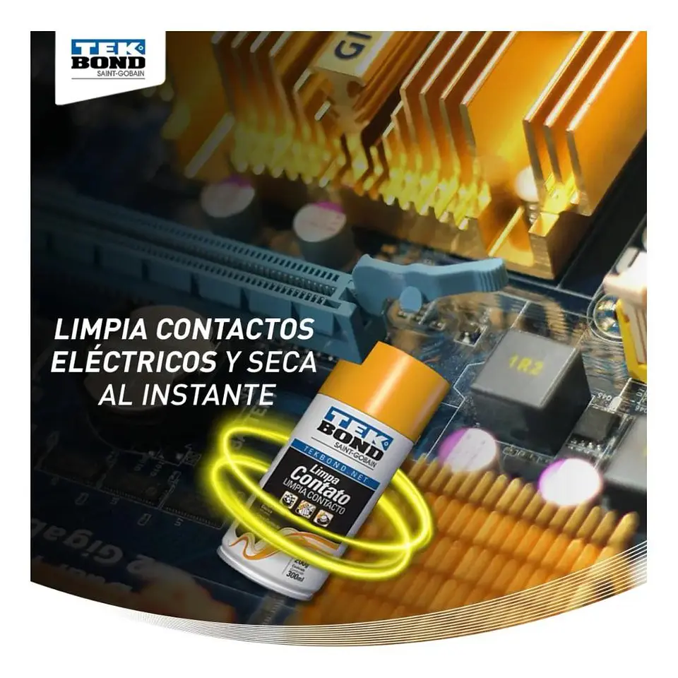 Limpia Contacto Eléctricos En Spray 300 Ml Tekbond  Transparente 4