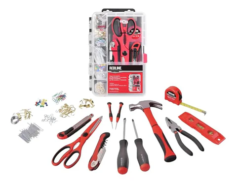 Set De 11 Herramientas Manuales Redline + 100 Accesorios