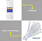 Set De 100 Amarras Plasticas Wadfow 4.8x300 Mm 22 Kg Blanco Blanco - Miniatura 6