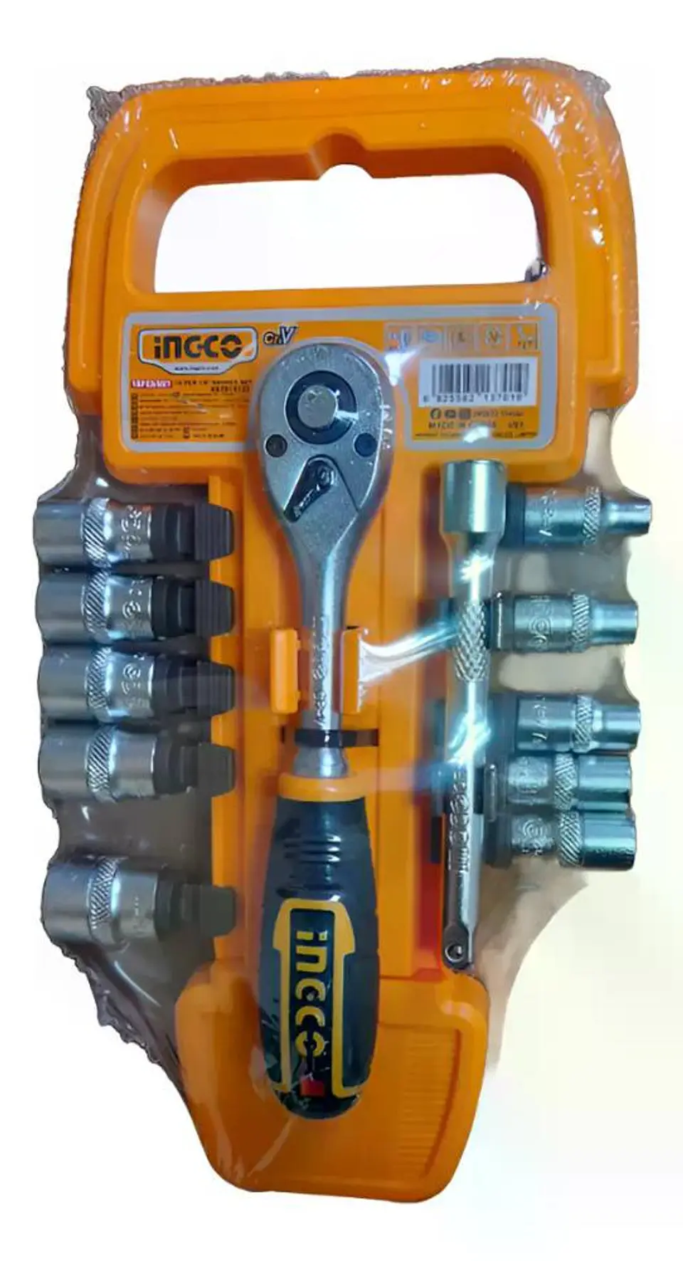 Set Dados De Llaves Ingco 12 Pzas. Hkts14122 Color Amarillo Amarillo 3
