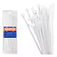 Set De 100 Amarras Plasticas Wadfow 7.2x400 Mm 45 Kg 4-105mm Blanco - Miniatura 1
