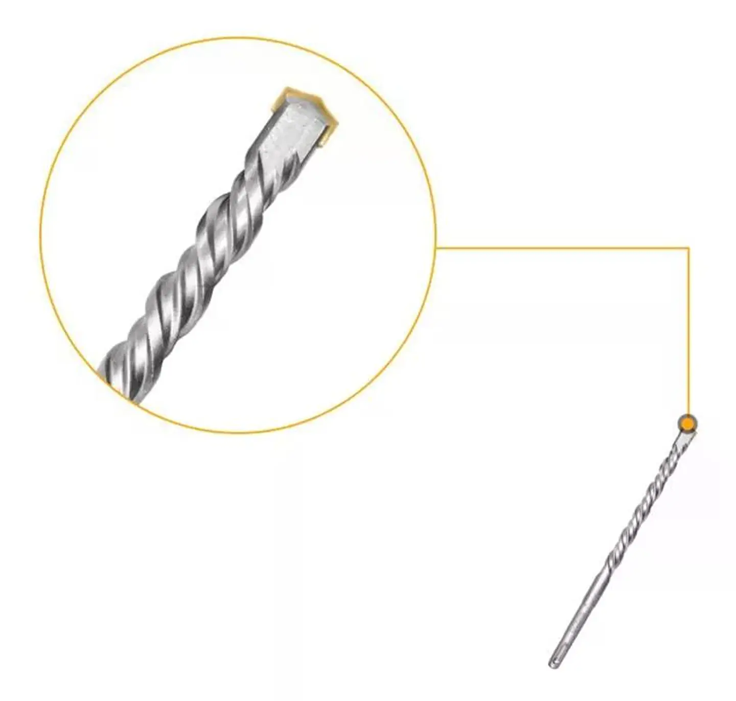 Set Brocas Sds Plus Para Concreto 5 Piezas Industrial 6-12mm 3