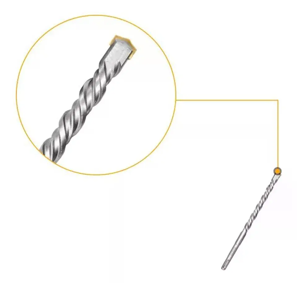 Set Brocas Sds Plus Para Concreto 5 Piezas Industrial 6-12mm 3