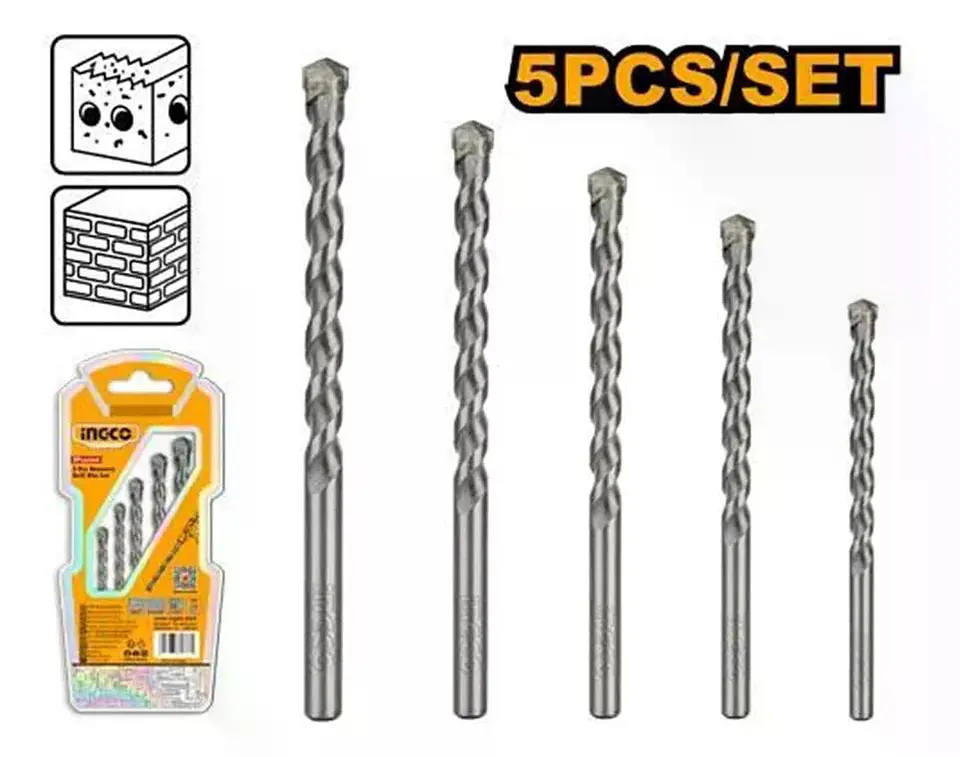 Set Brocas Para Concreto Cemento Ladrillo 5 Pz 4-10 Mm Ingco 2