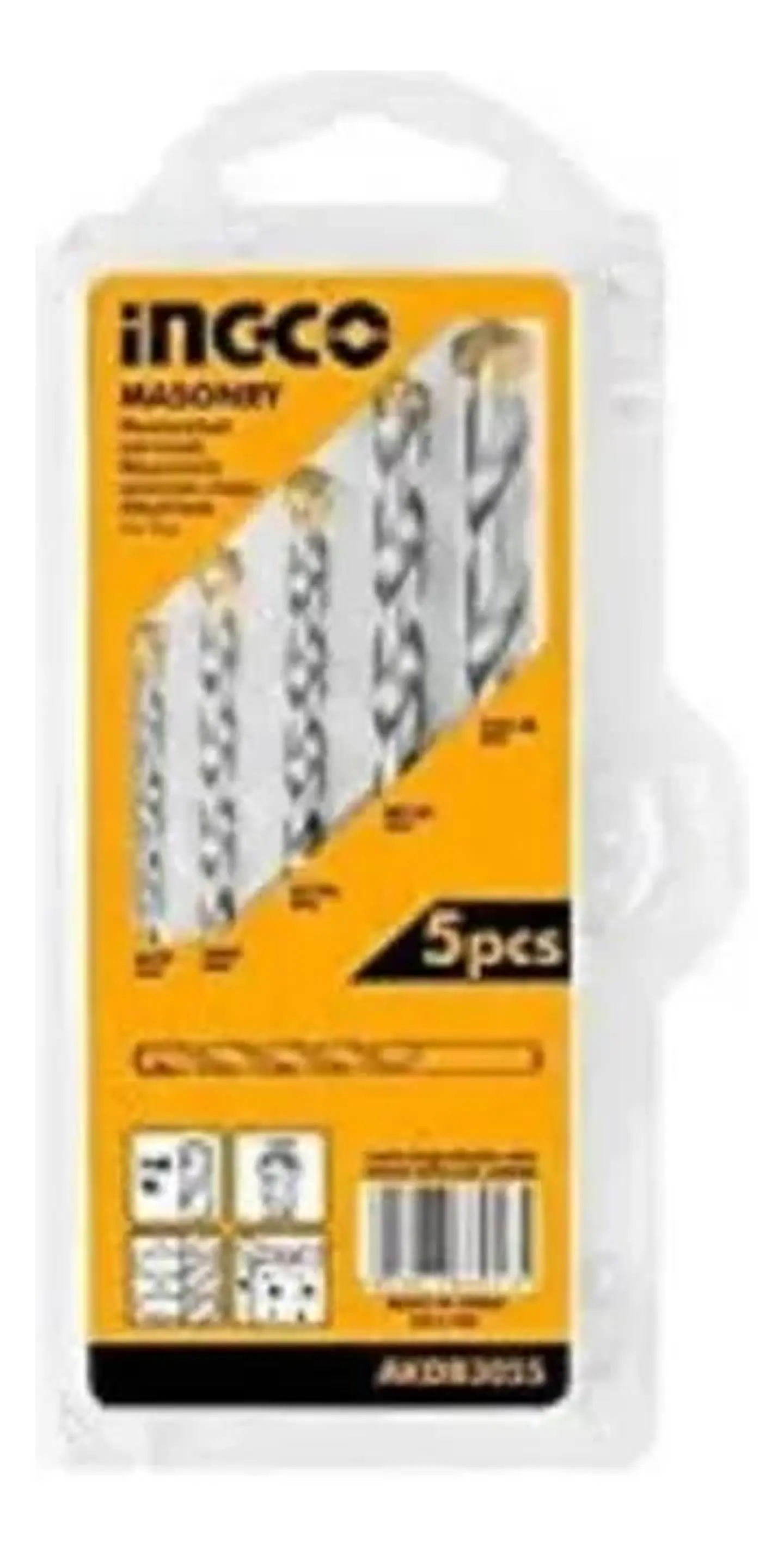 Set Brocas Para Concreto Cemento Ladrillo 5 Pz 4-10 Mm Ingco 4