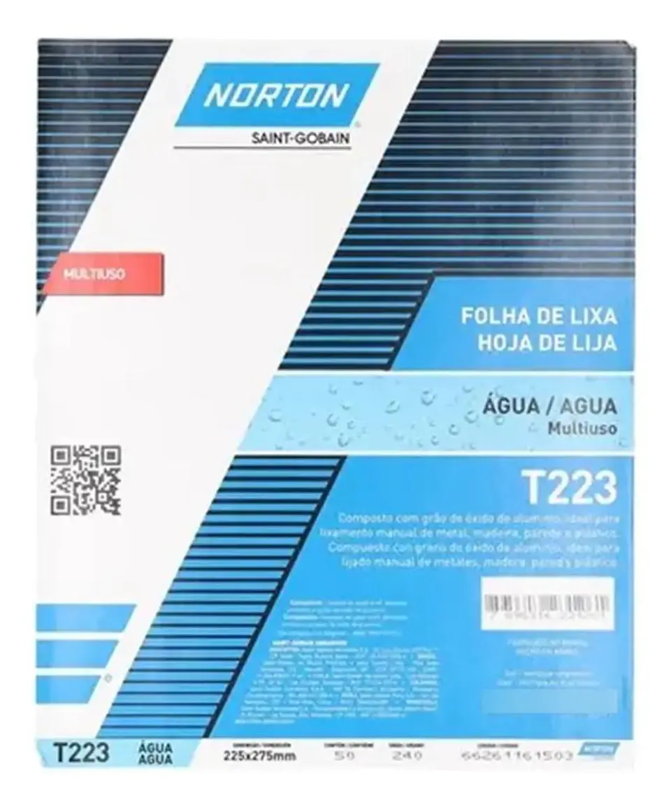 Set 5 Lijas Al Agua Ferretera T-223 230x280 Mm Norton 60 4