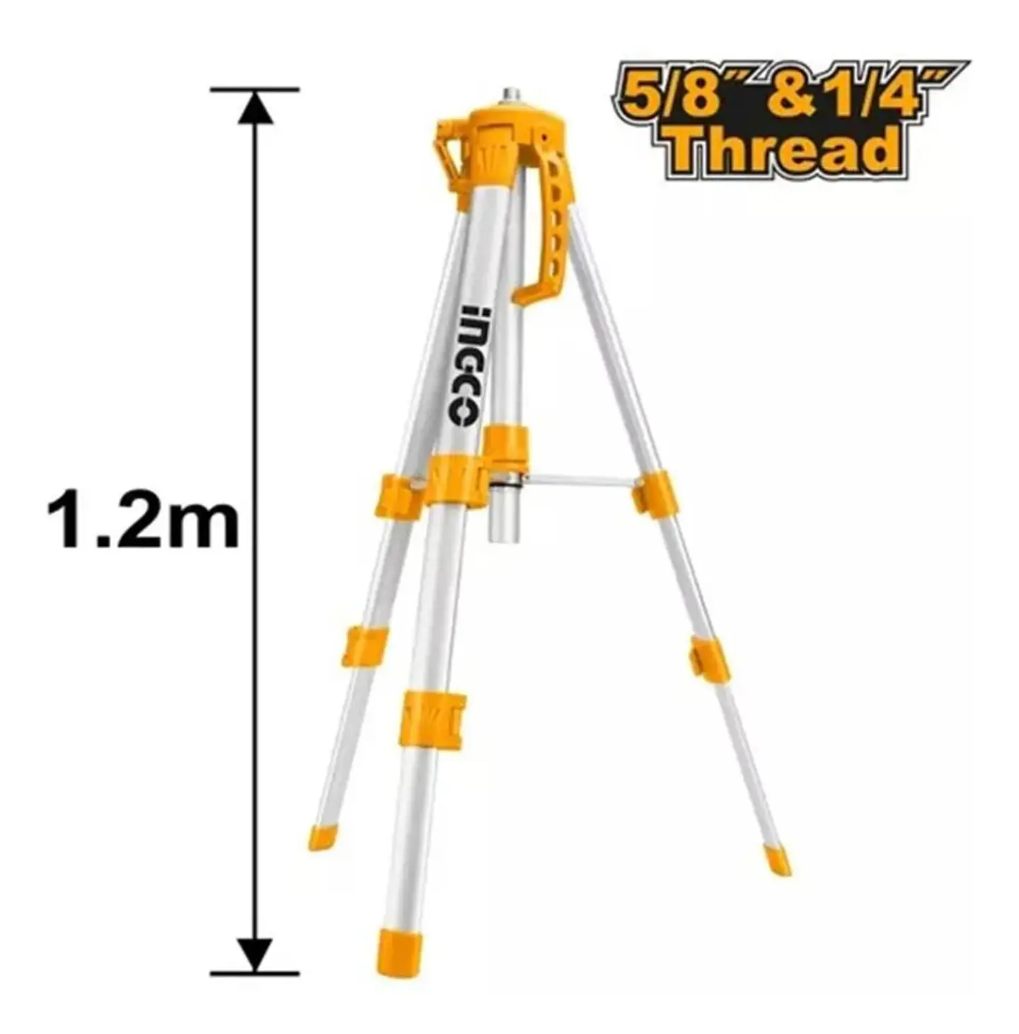 Tripode Para Nivel Laser 1,2 M 5/8 Y 1/4 Pul Ingco Hllt01152 4