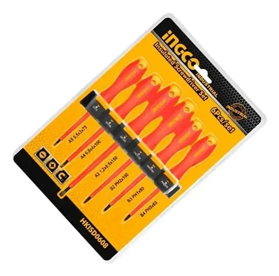 Set Destornilladores Electricos Aislado 6pcs Ingco Hkisd0608 15