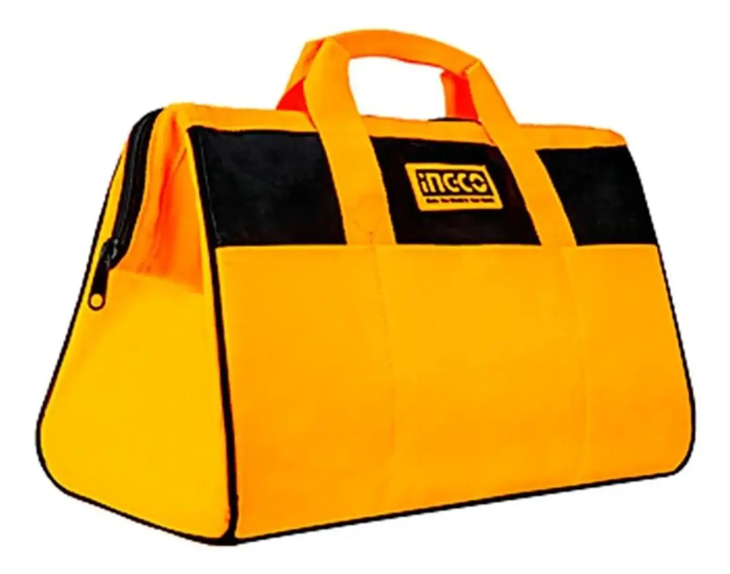 Bolso De Herramientas Ingco 14 Bolsillos 16 Pulgadas 15 Kg  Marrón Oscuro 10