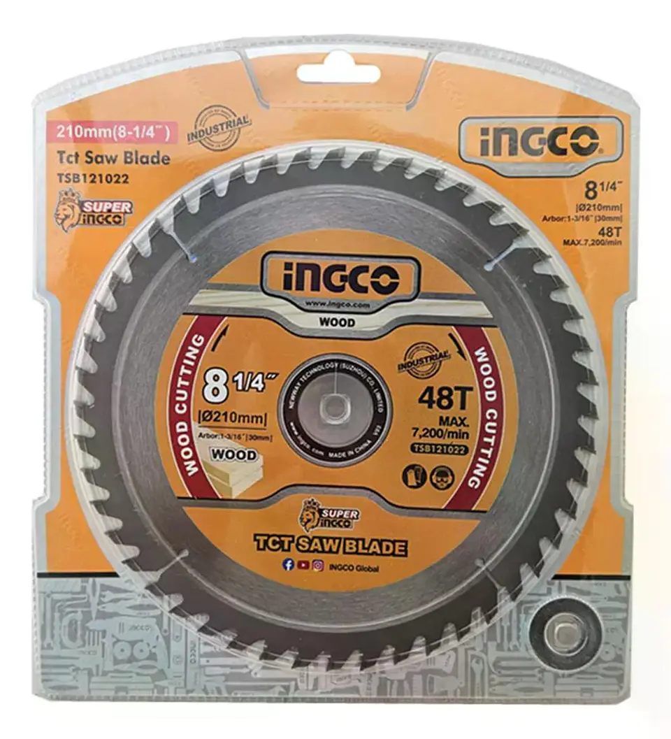 Disco Sierra Circular Ingco Madera 210 Mm 48t Tsb121022 Gris Oscuro 4