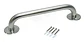 Barra Seguridad Recta Ducha Baño 60 Cm X 3,2 Cm Inoxidable Plateado Gris - Miniatura 13