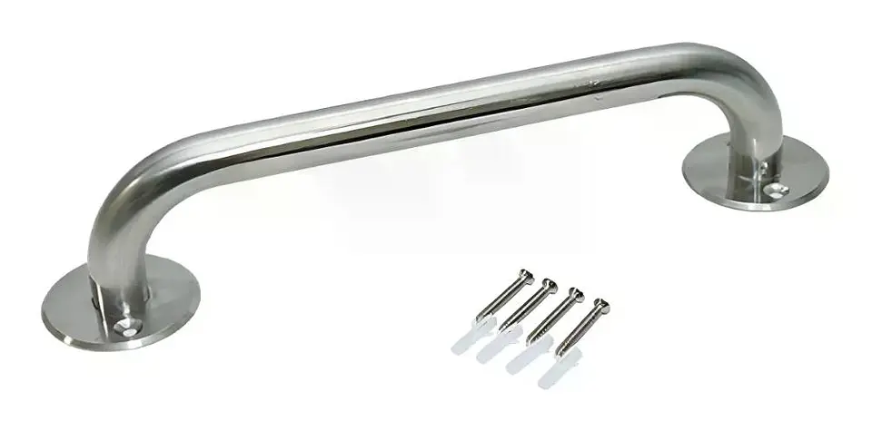 Barra Seguridad Recta Ducha Baño 60 Cm X 3,2 Cm Inoxidable Plateado Gris 13