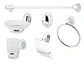 Set Accesorios Baño 6 Piezas Colomba Plateado Cromado - Miniatura 7
