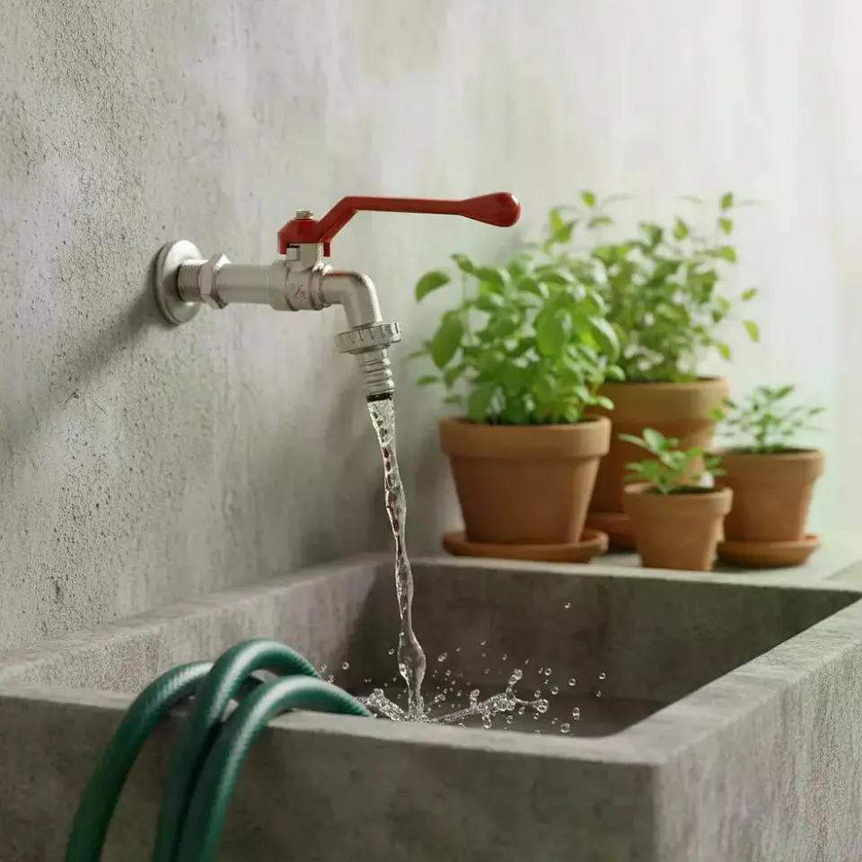 Llave Jardín Lavadero Zamak 1/2 Pulgada 8