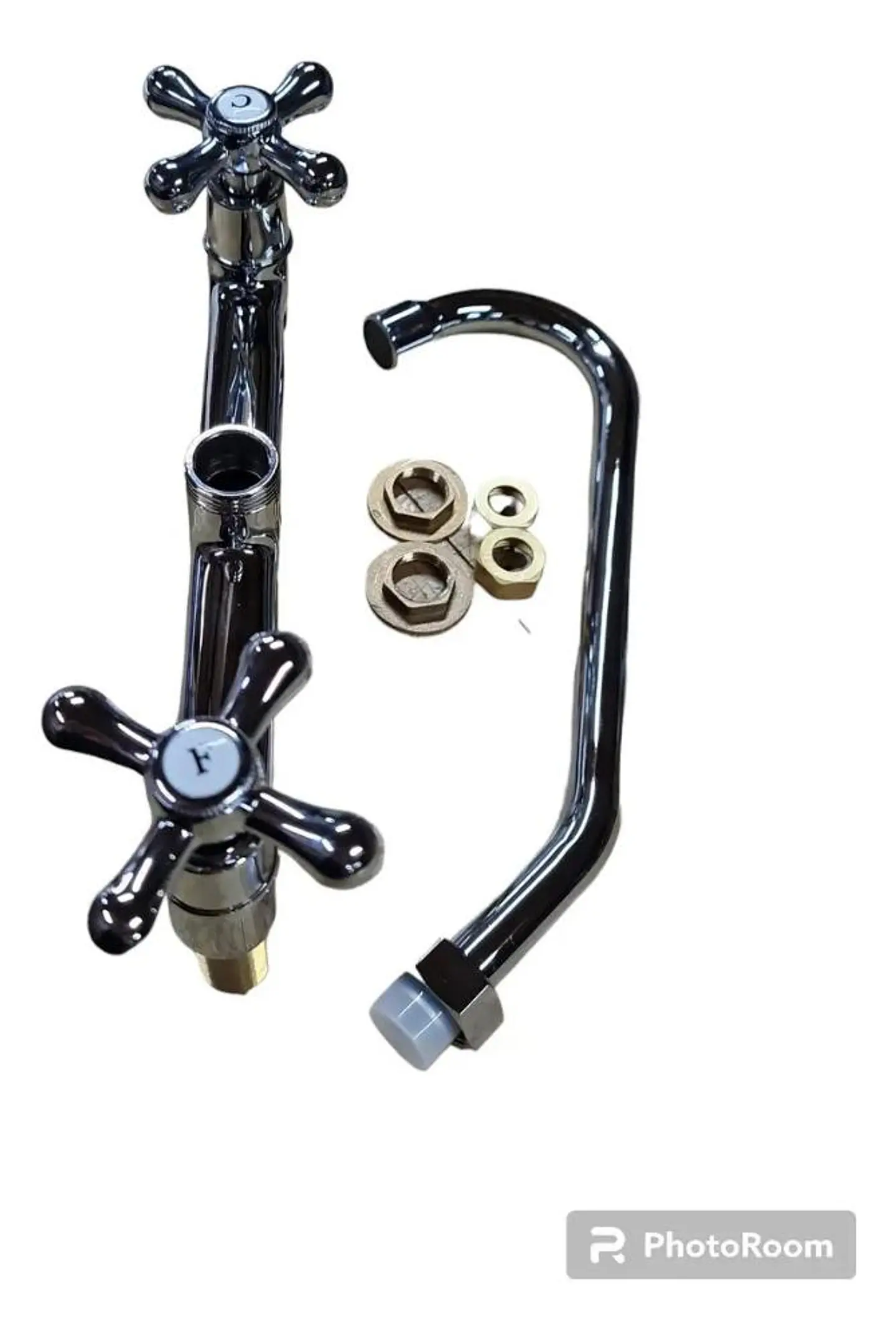 Llave Combinación Para Lavaplato Cuerpo Fundido Bonn Taumm Gris Cromado 6