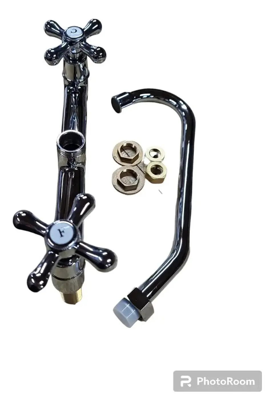 Llave Combinación Para Lavaplato Cuerpo Fundido Bonn Taumm Gris Cromado 6