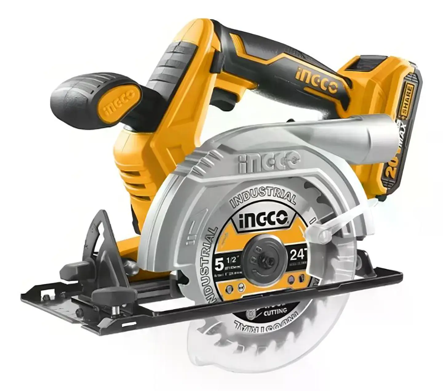 Sierra Circular Inalambrica Ingco 20v 140 Mm Indus Csli1401 Naranja Claro 50 Hz 11