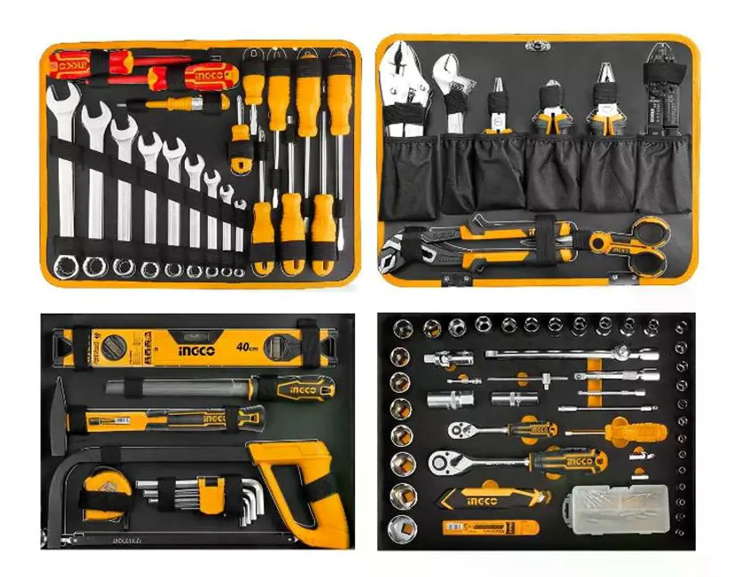 Caja Maleta De Herramientas Manuales Ingco 147 Ac Industrial Plateado 14