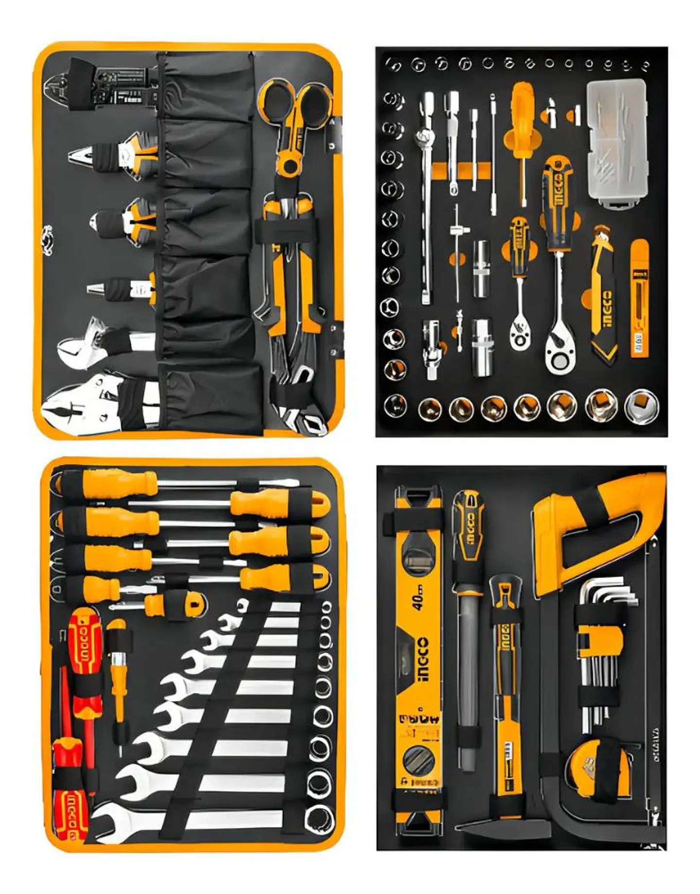 Caja Maleta De Herramientas Manuales Ingco 147 Ac Industrial Plateado 15