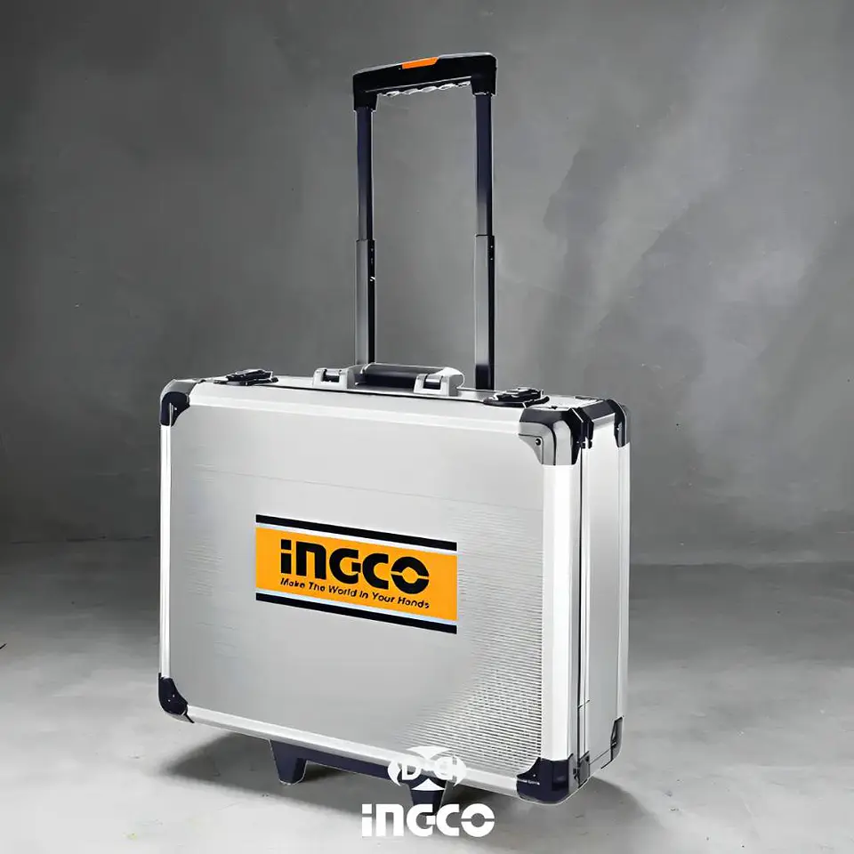 Caja Maleta De Herramientas Manuales Ingco 147 Ac Industrial Plateado 18