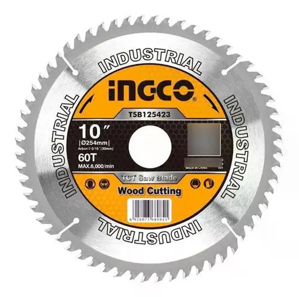Disco Sierra Ingleteadora Industrial Ingco 60t 10 Pul 254 Mm Plata 4
