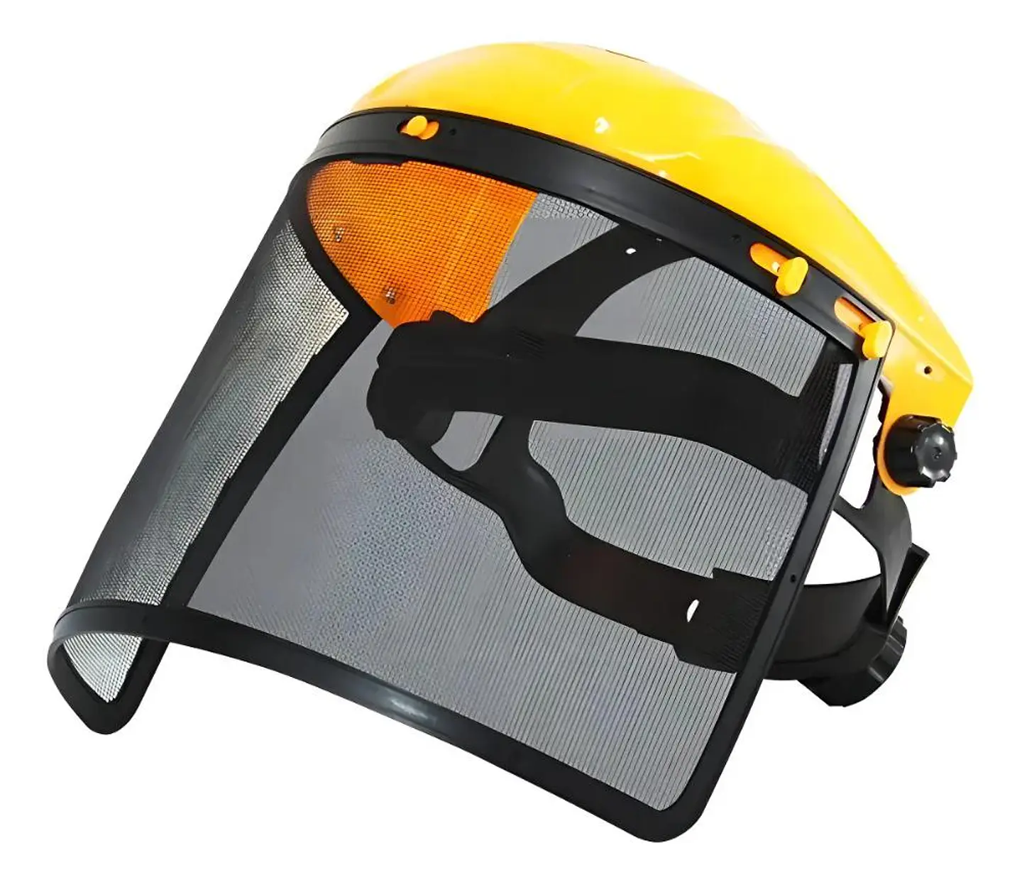 Careta Mascara Seguridad Ingco Industrial De Malla Hfspc21 Naranjo/negro 9