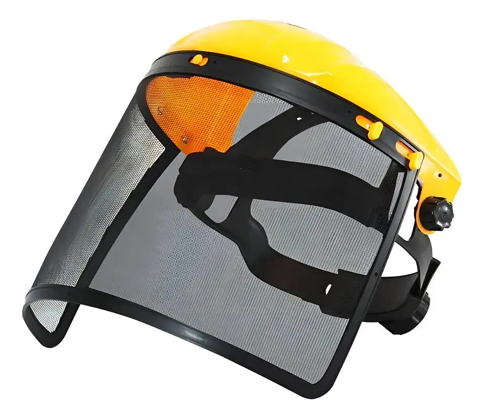 Careta Mascara Seguridad Ingco Industrial De Malla Hfspc21 Naranjo/negro 9