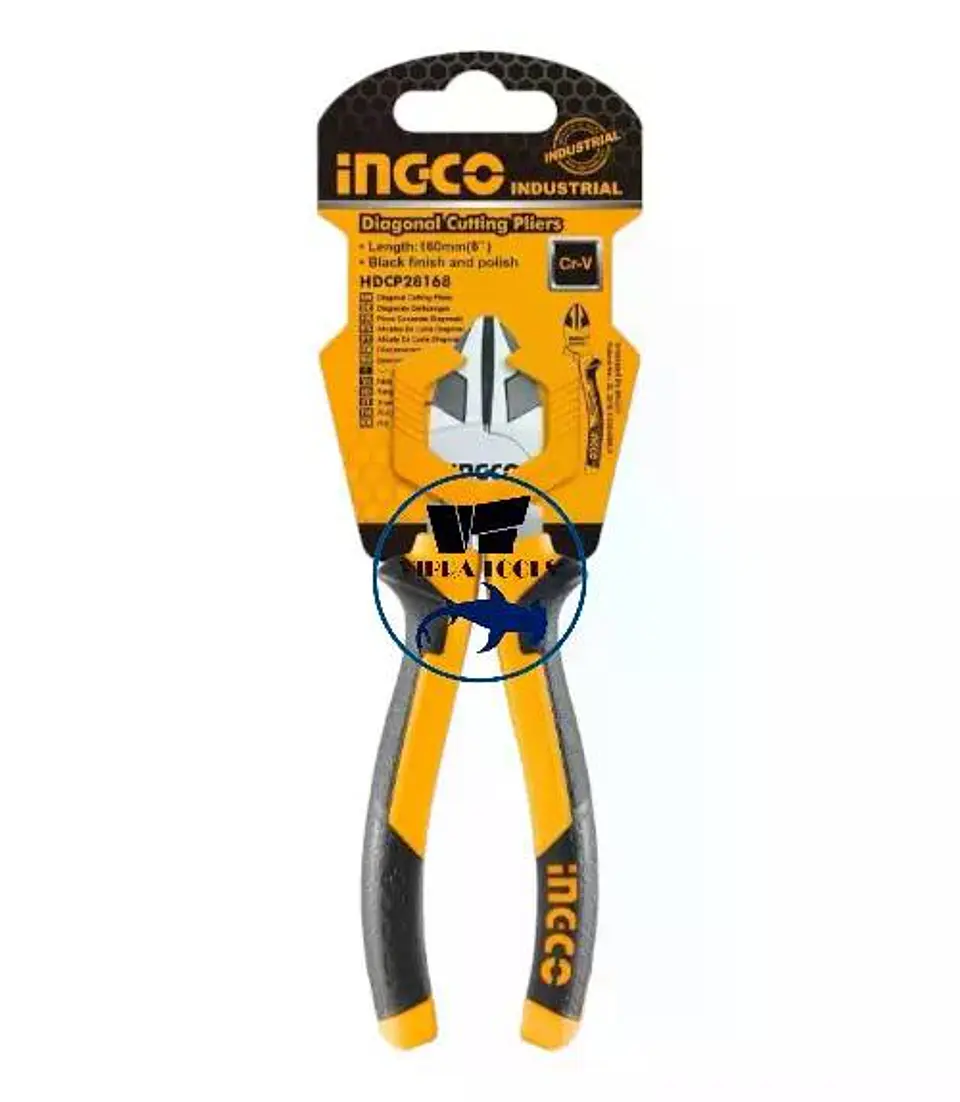 Alicate De Corte Diagonal Industrial Ingco 6 PuLG Hdcp28168 Naranjo/negro 12