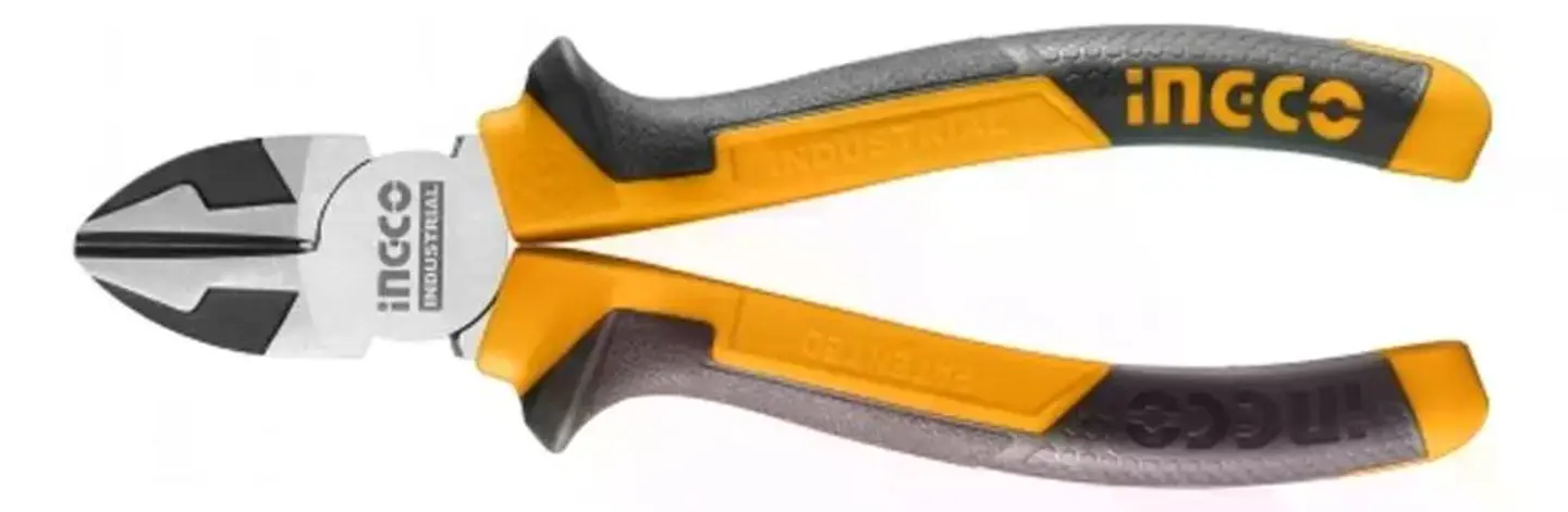 Alicate De Corte Diagonal Industrial Ingco 6 PuLG Hdcp28168 Naranjo/negro 21