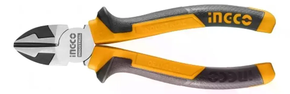 Alicate De Corte Diagonal Industrial Ingco 6 PuLG Hdcp28168 Naranjo/negro 21