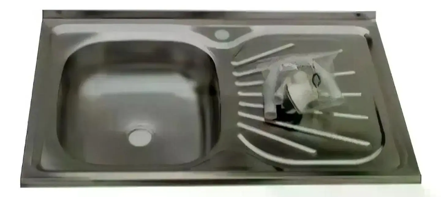 Lavaplatos Lava Vajilla Sobreponer 80x50 Taumm Derecho Desag Gris 10