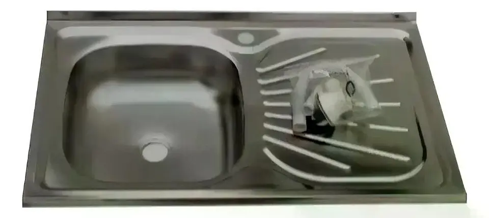 Lavaplatos Lava Vajilla Sobreponer 80x50 Taumm Derecho Desag Gris 10