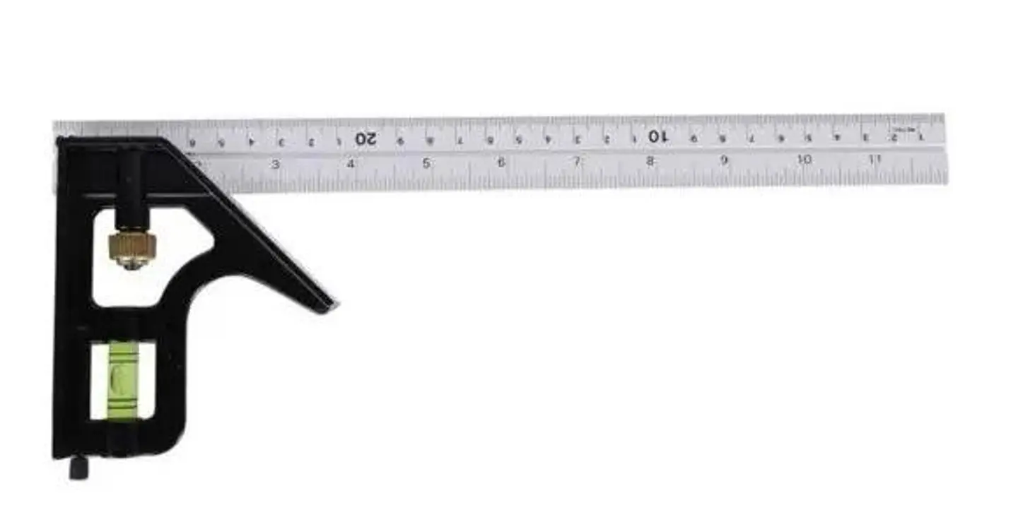 Escuadra Combinación Con Nivel 12 P Aluminio Fundido Redline Negro 11