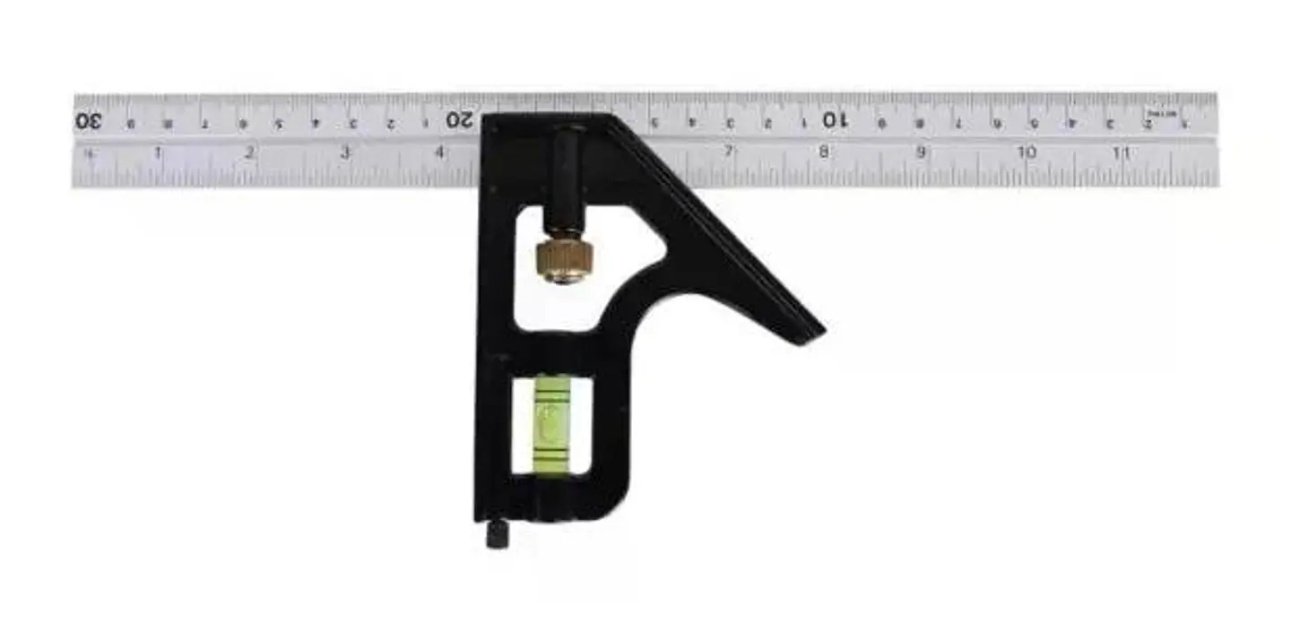 Escuadra Combinación Con Nivel 12 P Aluminio Fundido Redline Negro 12