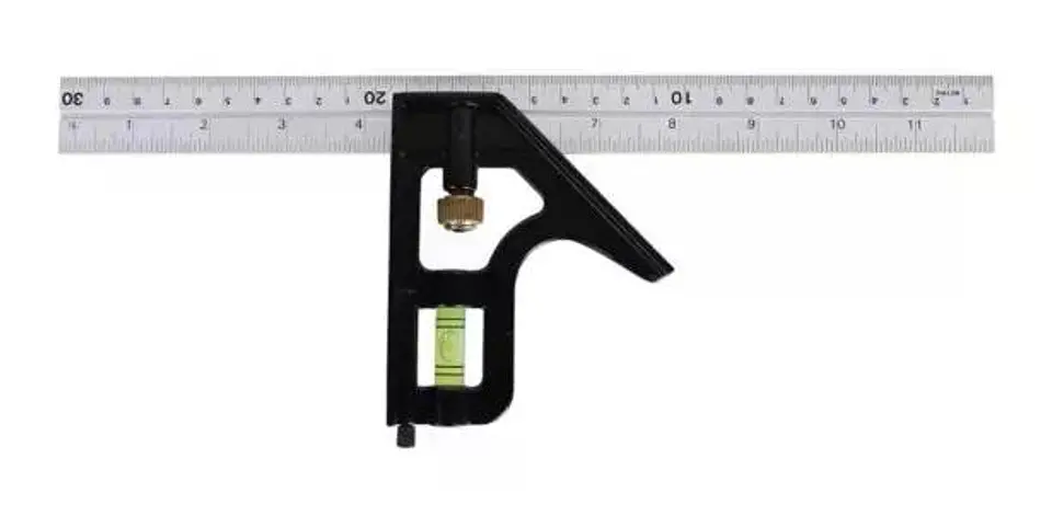 Escuadra Combinación Con Nivel 12 P Aluminio Fundido Redline Negro 12