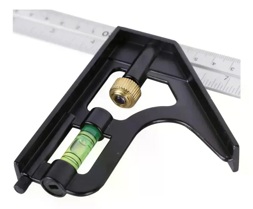 Escuadra Combinación Con Nivel 12 P Aluminio Fundido Redline Negro 14