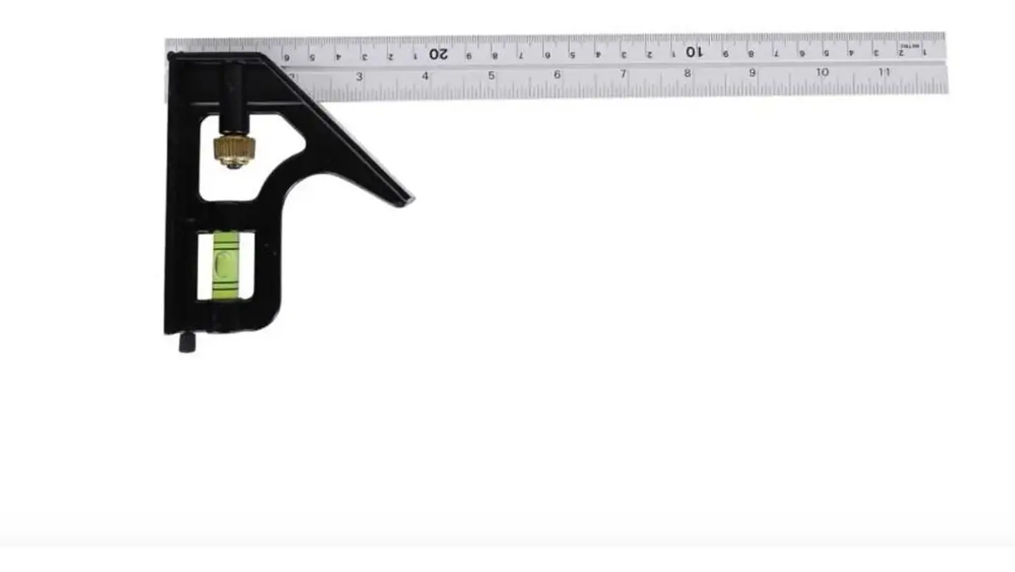 Escuadra Combinación Con Nivel 12 P Aluminio Fundido Redline Negro 16