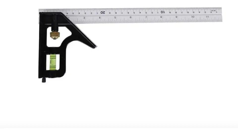 Escuadra Combinación Con Nivel 12 P Aluminio Fundido Redline Negro 16