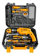 Kit Set Taladro Percutor Eléctrico Ingco 680 W + 115 Piezas  Amarillo 50 60 Hz - Miniatura 6