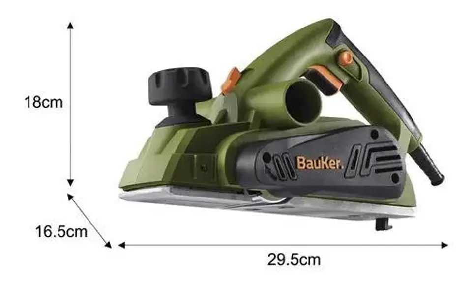 Cepillo Eléctrico Bauker 900w Color Verde/negro/naranjo Verde/negro/naranjo 13