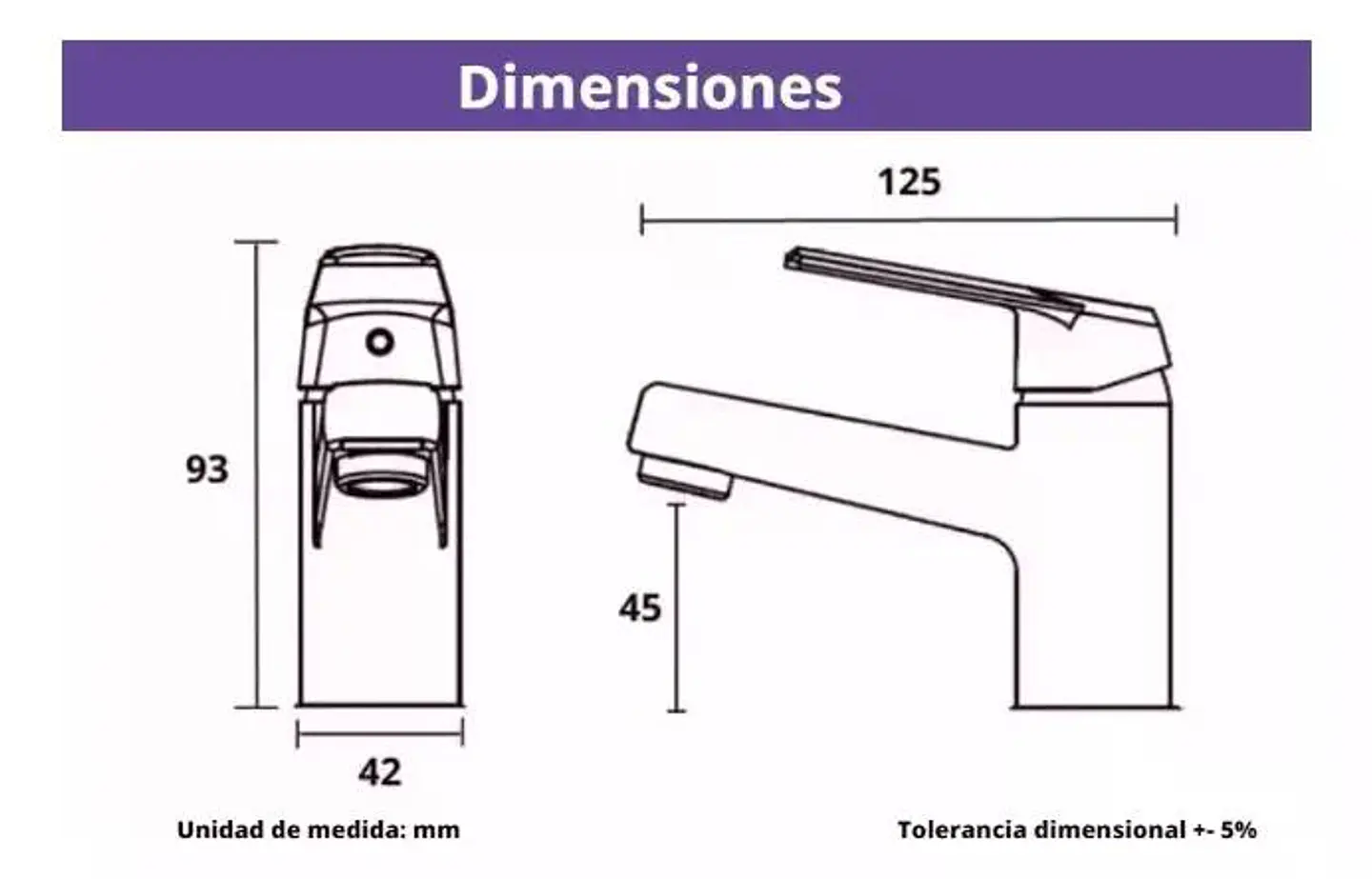 Llave Monomando Lavatorio Colomba Taumm Cromado Plateado Plateado Cromado 14