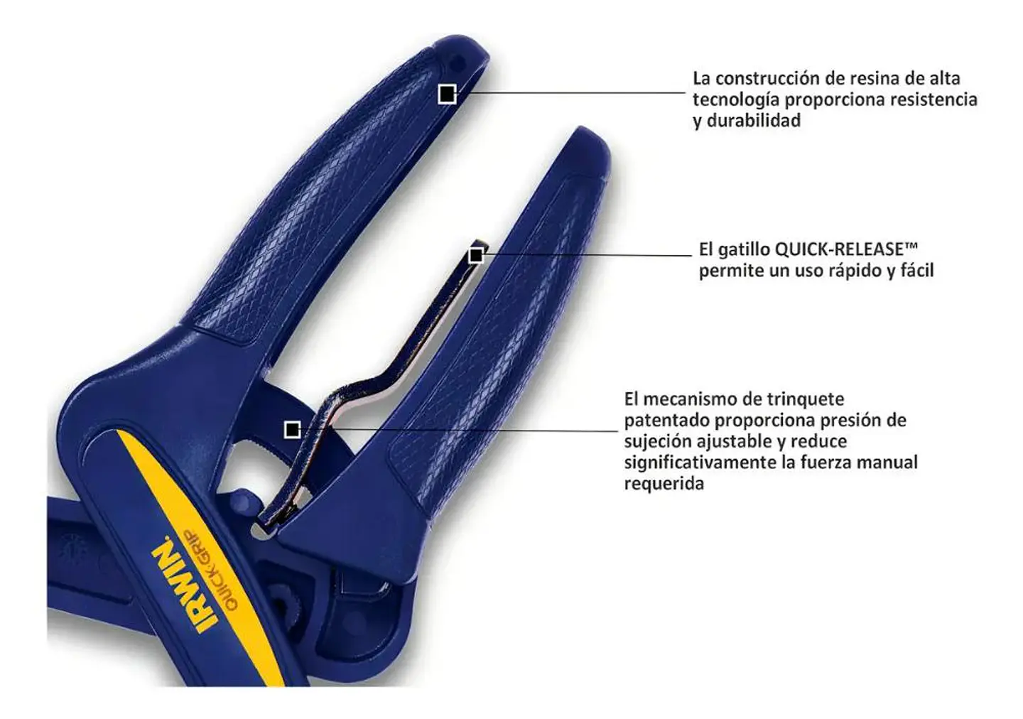 Prensa De Mano Handi Clamp 38mm 1.5 Irwin Quick-grip 59100cd 12