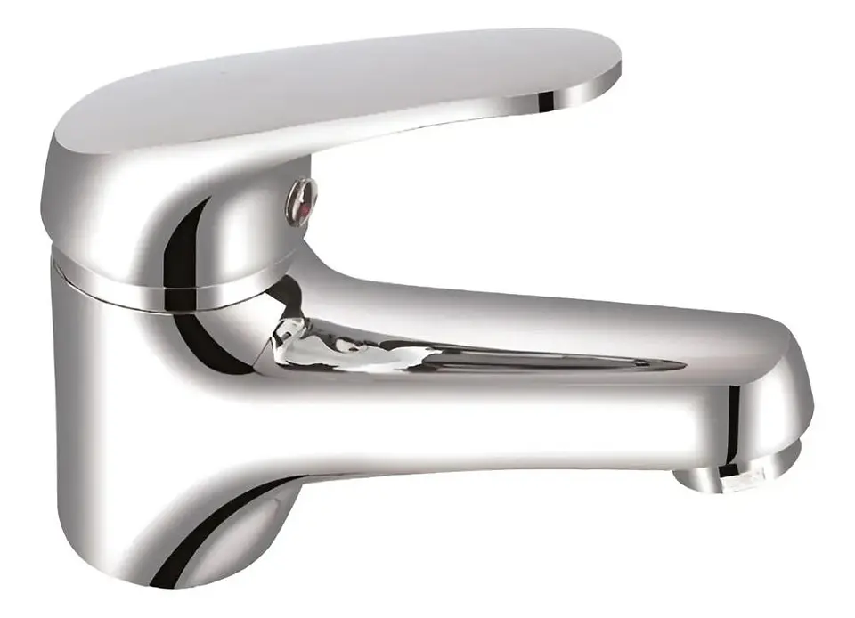 Llave Monomando Lavatorio Domenica Taumm Blanco Cromado 5