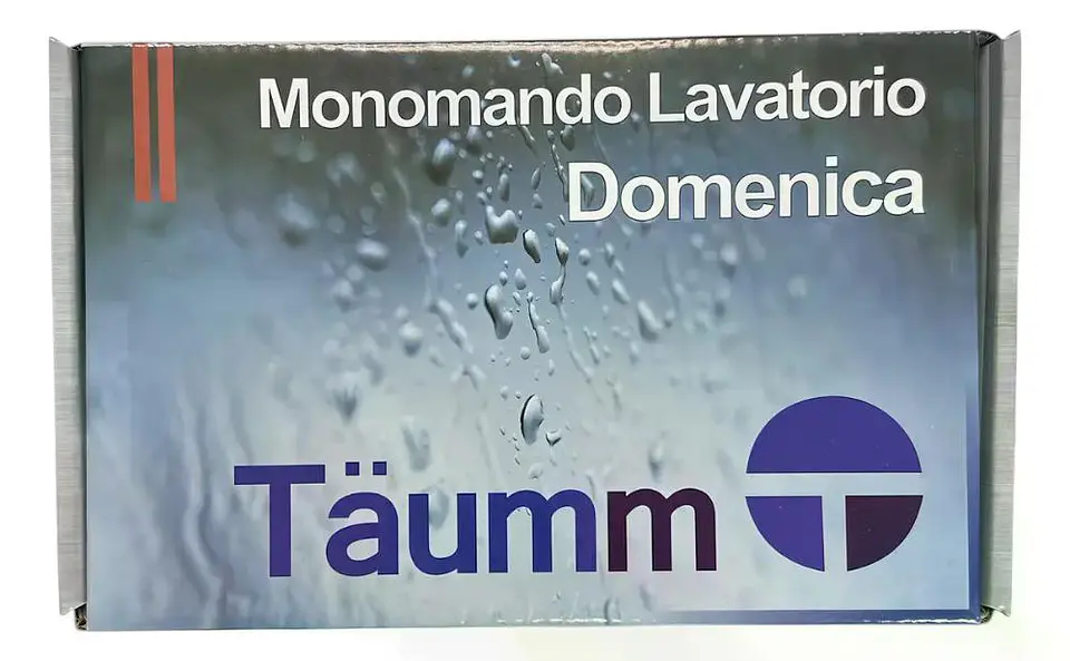 Llave Monomando Lavatorio Domenica Taumm Blanco Cromado 7